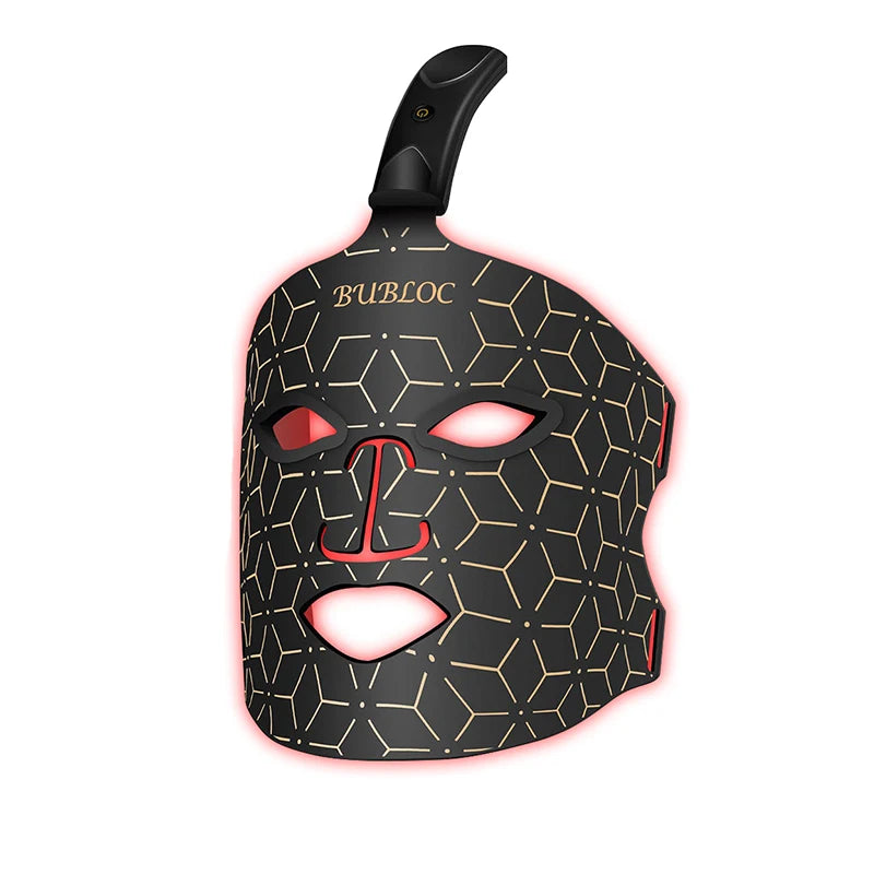 Portable Silicone LED Face Mask with Neck Red Light near Infrared Therapy anti Aging Repair Skin Brighten Skin Tone Home Use
