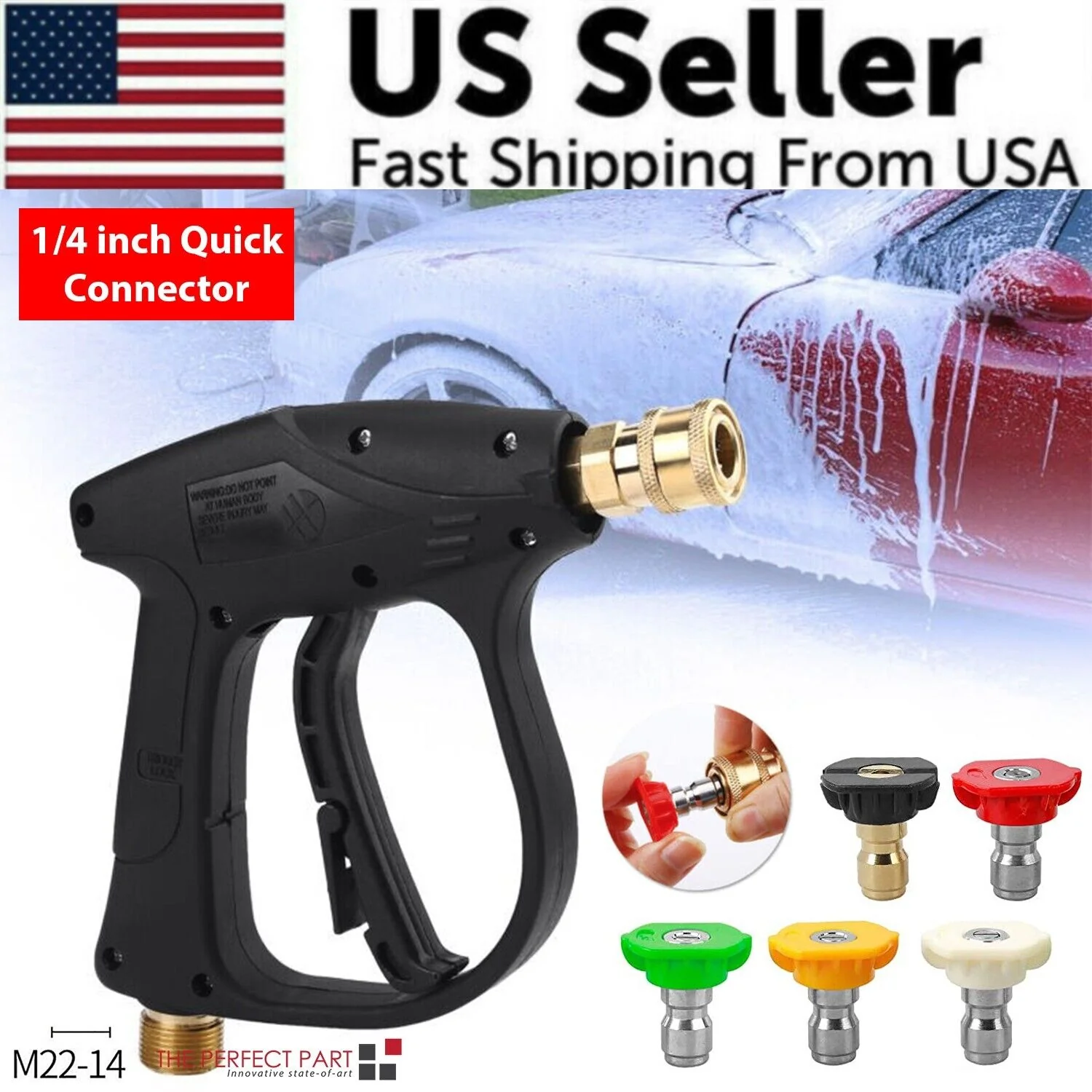Pressure Washer Gun 4000 PSI Car Wash Foam Spray Wand
