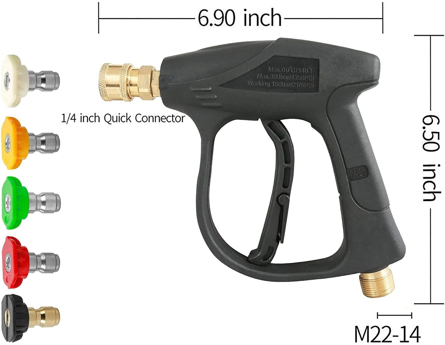 Pressure Washer Gun 4000 PSI Car Wash Foam Spray Wand