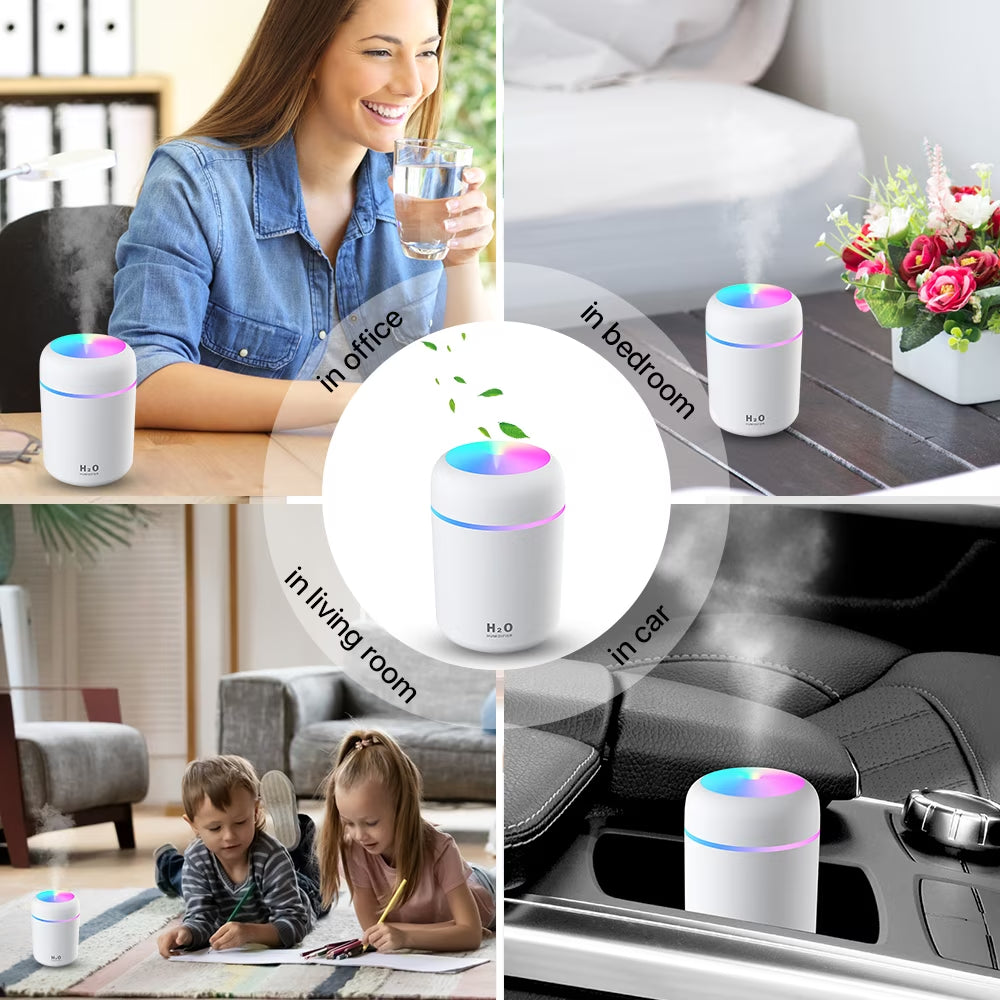 Humidifier for Room Home Small Quiet Ultrasonic Air Portable Humidifiers for Bedroom, White