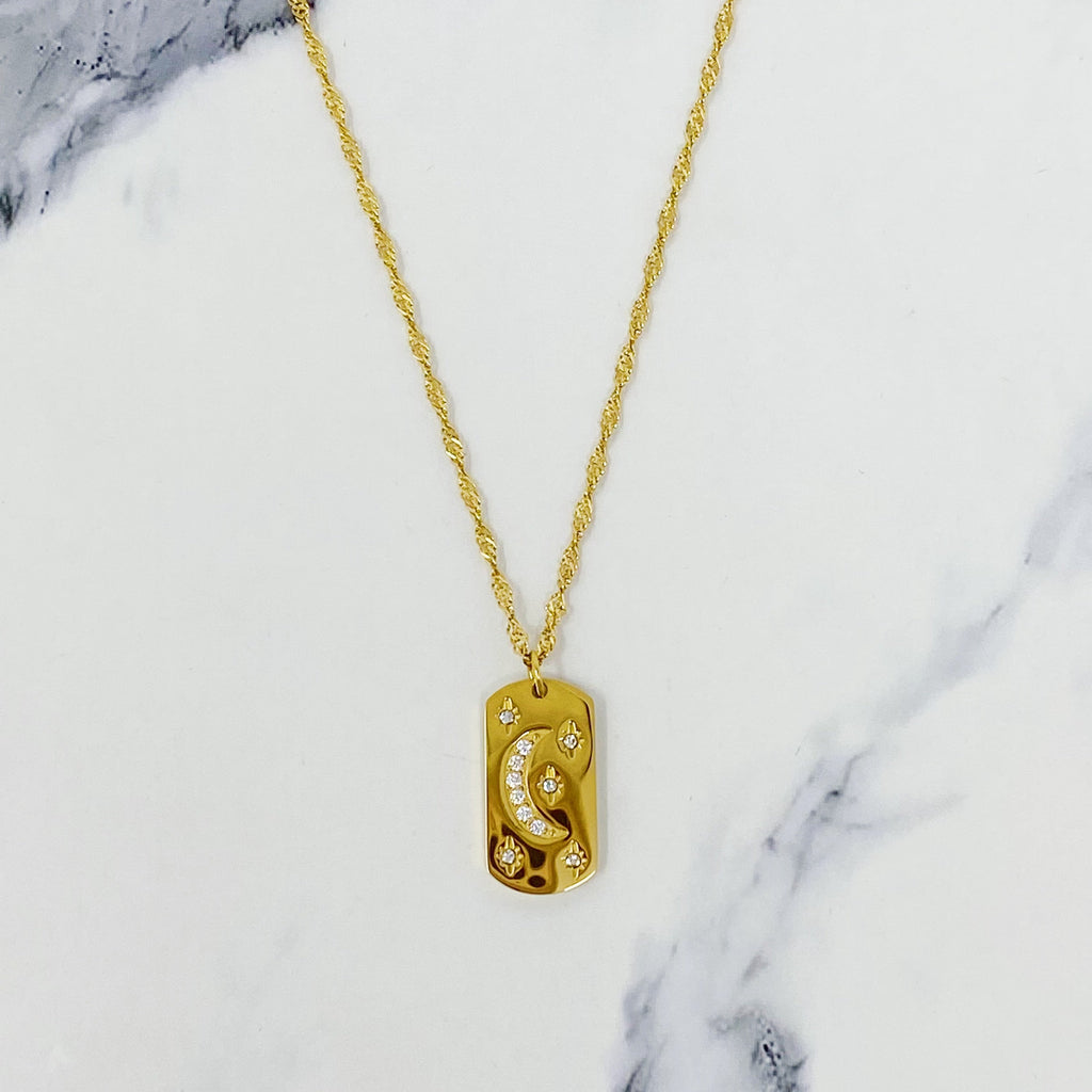 Mystical Moon and Stars Necklace