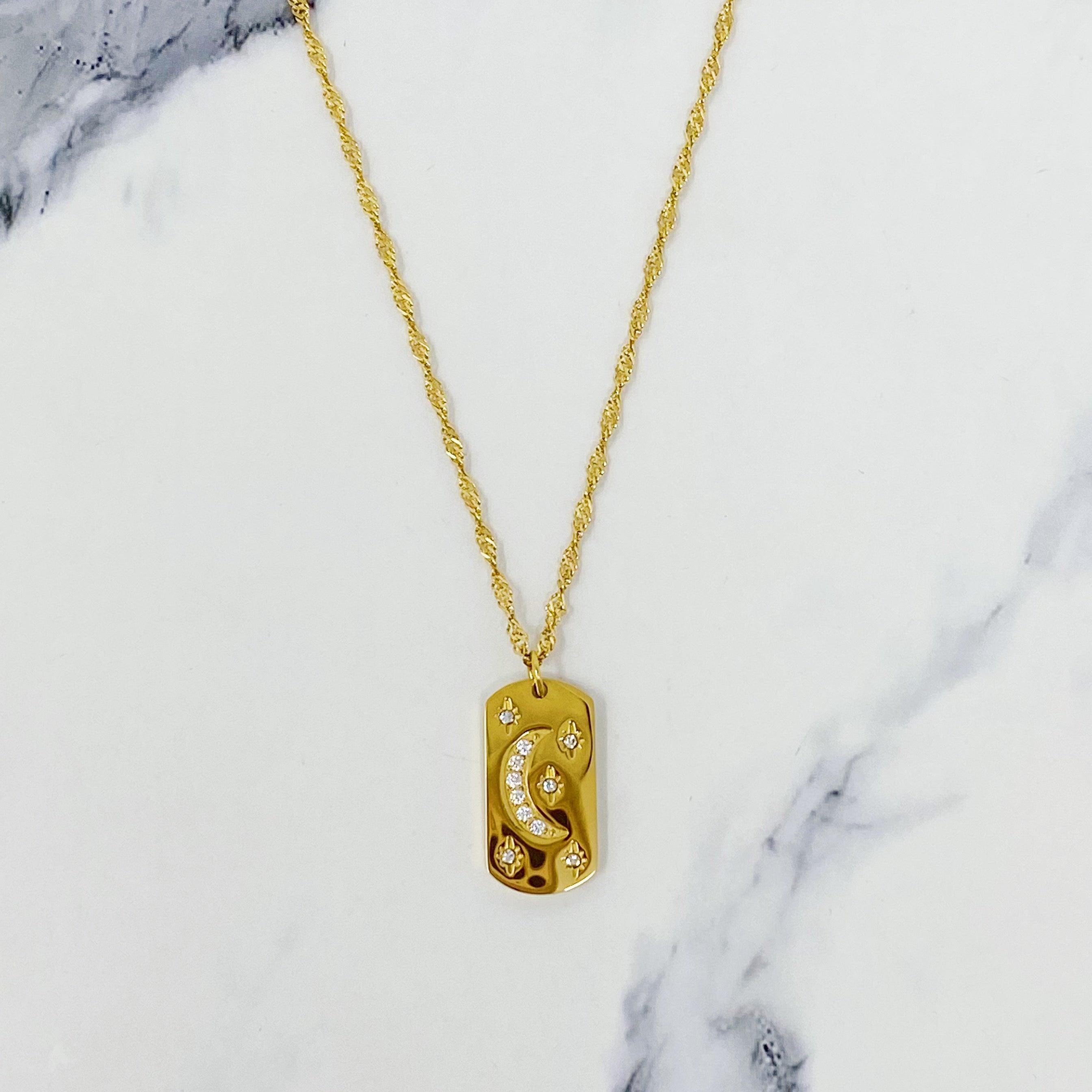 Mystical Moon and Stars Necklace