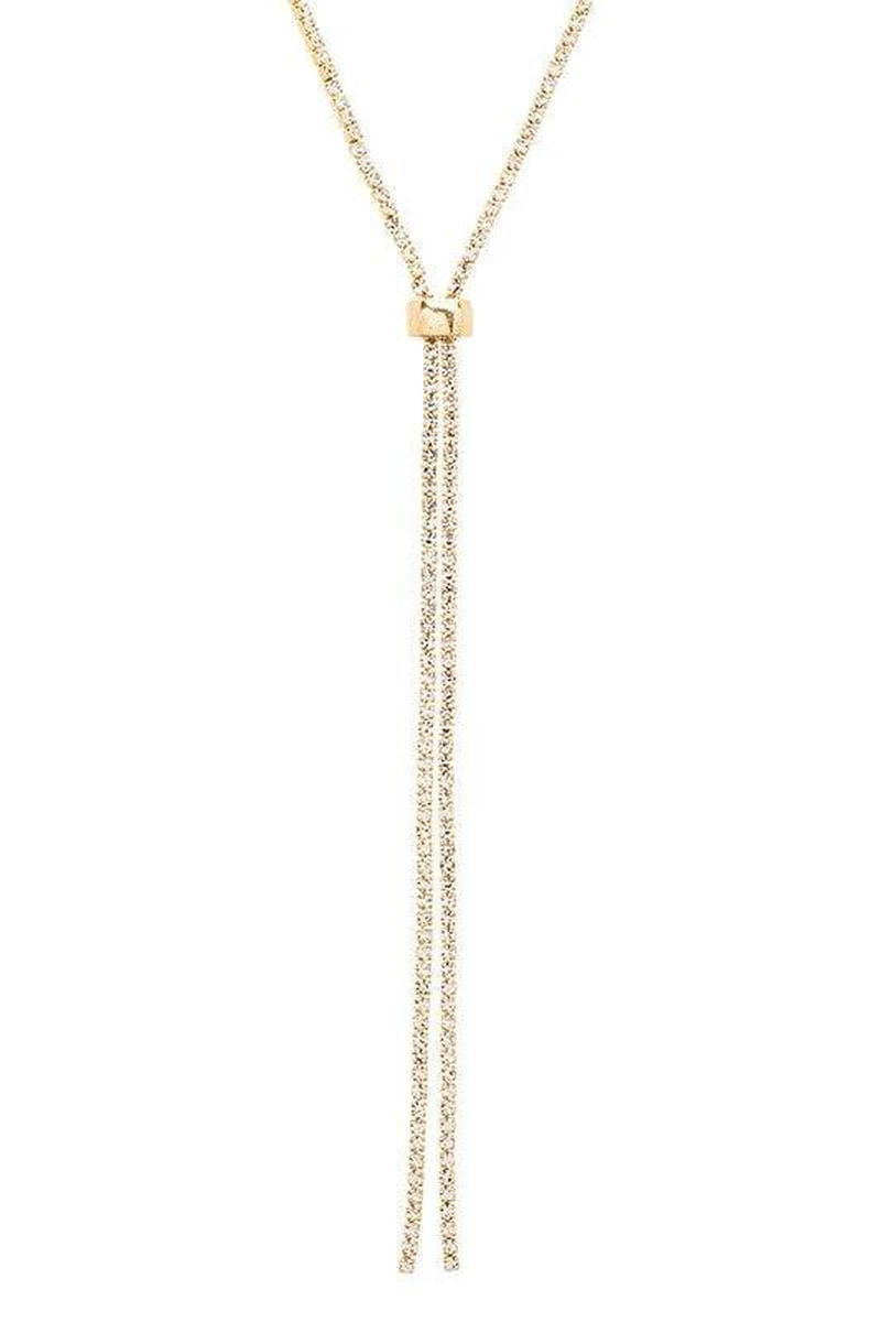 Layered Rhinestone Extra Fine Dainty Necklace