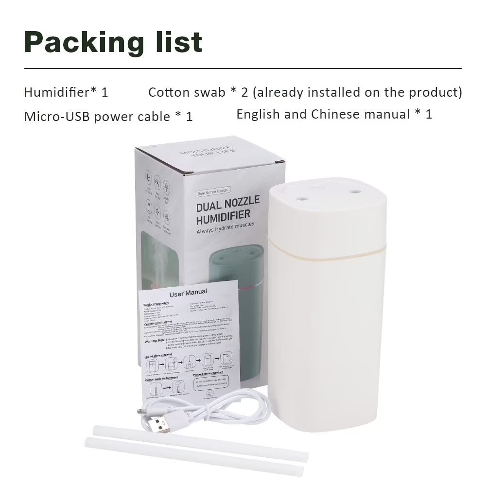 Humidifier for Bedroom & Large Rooms - 2025 New 12H Quiet Operation, LED Night Light, Safe Mist for Babies, Kids & Adults