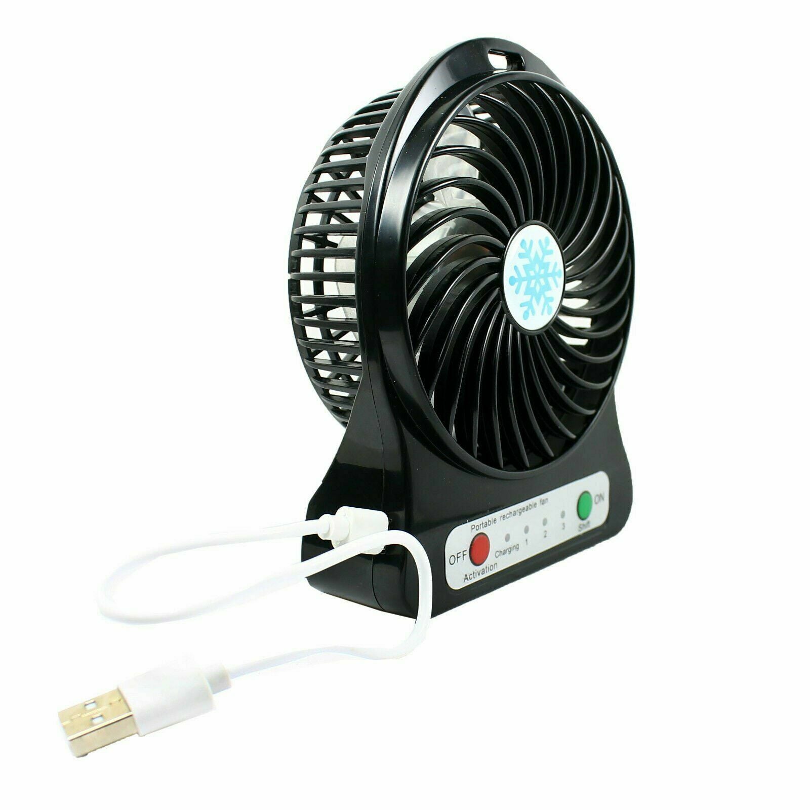 Portable Rechargeable LED Fan Air Cooler Mini Operated Desk USB