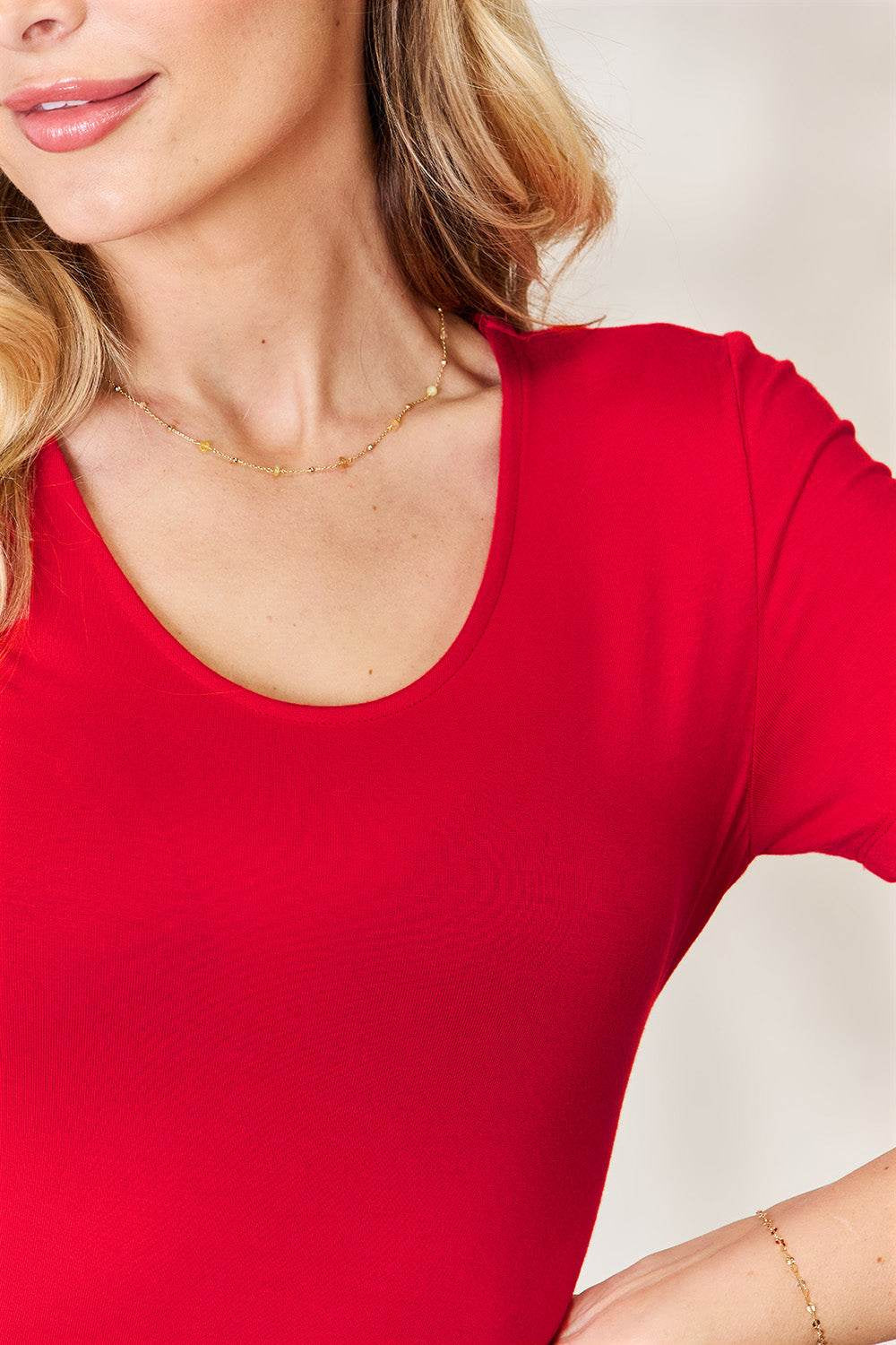 Basic Bae Full Size round Neck Short Sleeve Bodysuit