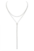 Layered Rhinestone Extra Fine Dainty Necklace