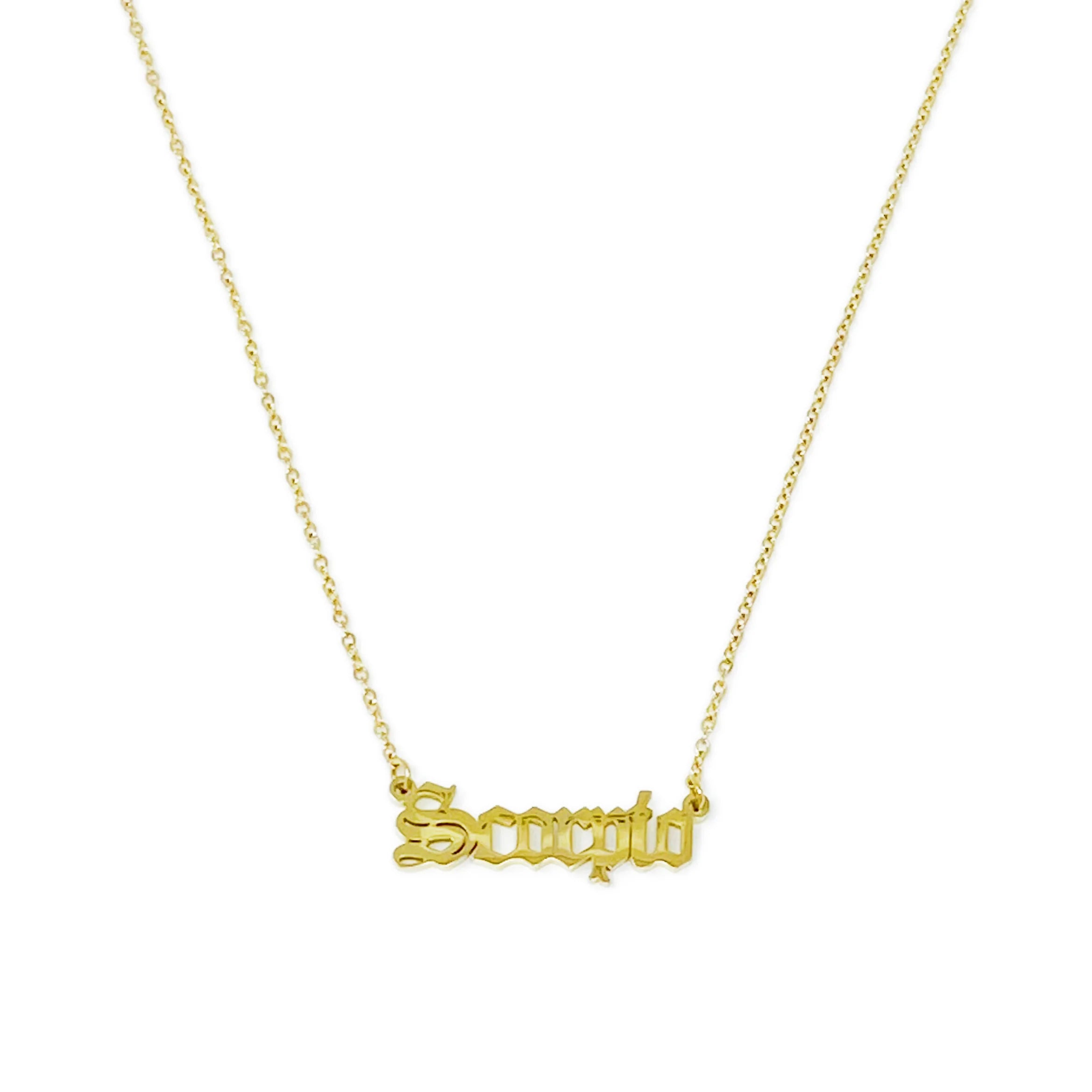 Old English Zodiac Necklace