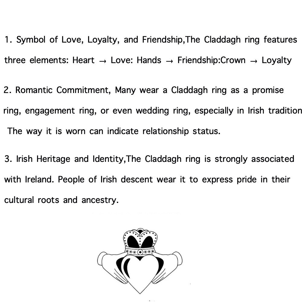 MENDEL Mens Claddagh Ring Celtic Irish Knot Wedding Band Ring Size 6 7 8 -14 15