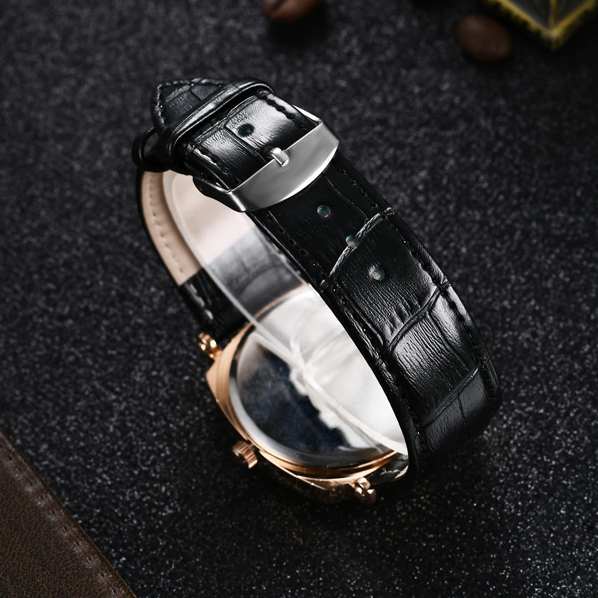 Luxury Quartz Watch Stainless Steel Blue Balloon Date Watch