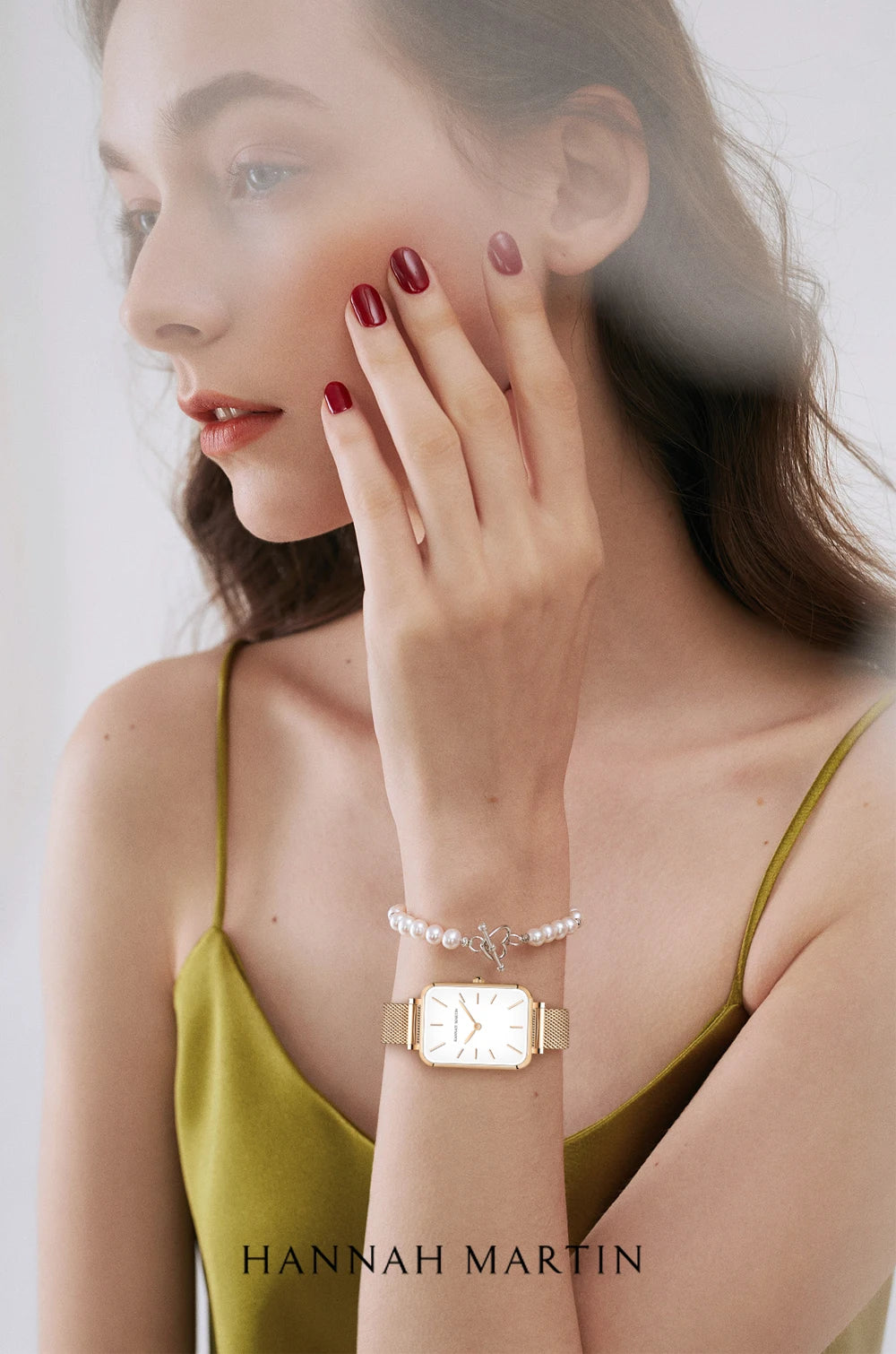 Ladies Quartz Watch Rectangle Stainless Steel Mesh Watch