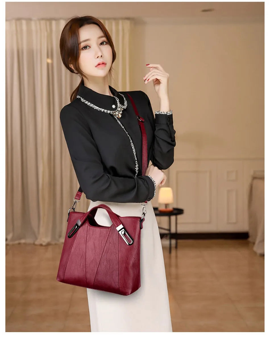 PU Leather Handbag for Women Crossbody Shoulder Tote Bag