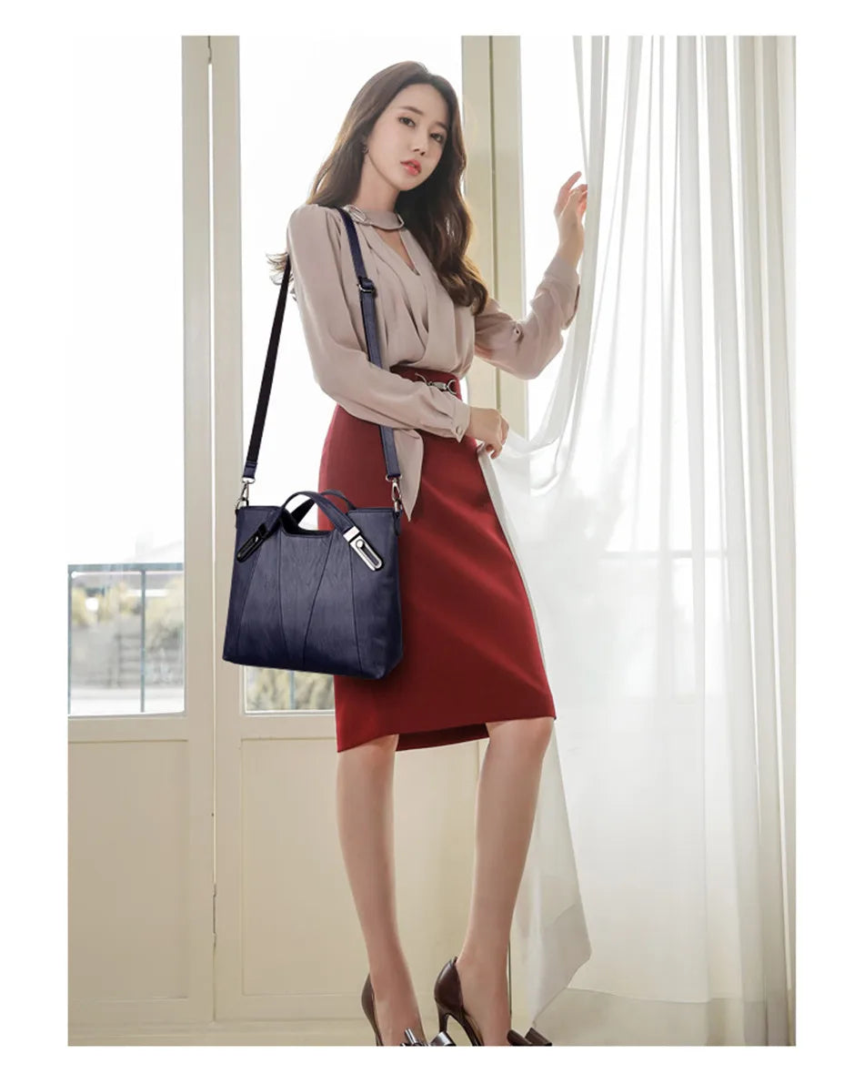 PU Leather Handbag for Women Crossbody Shoulder Tote Bag