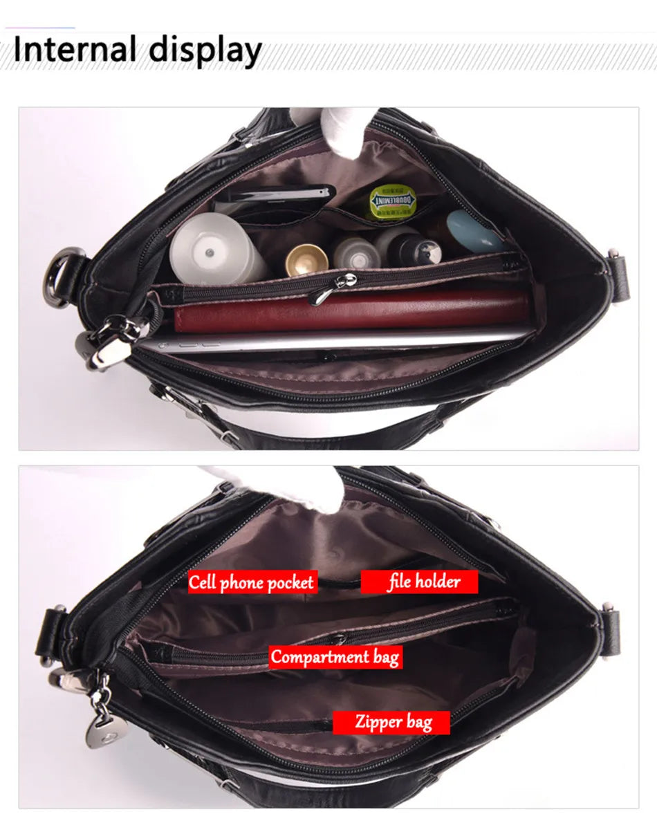 PU Leather Handbag for Women Crossbody Shoulder Tote Bag