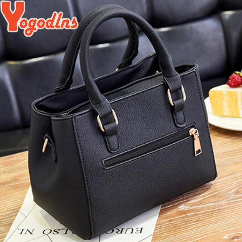 Women Shoulder Bag with Beading Pendant and Embossed Design