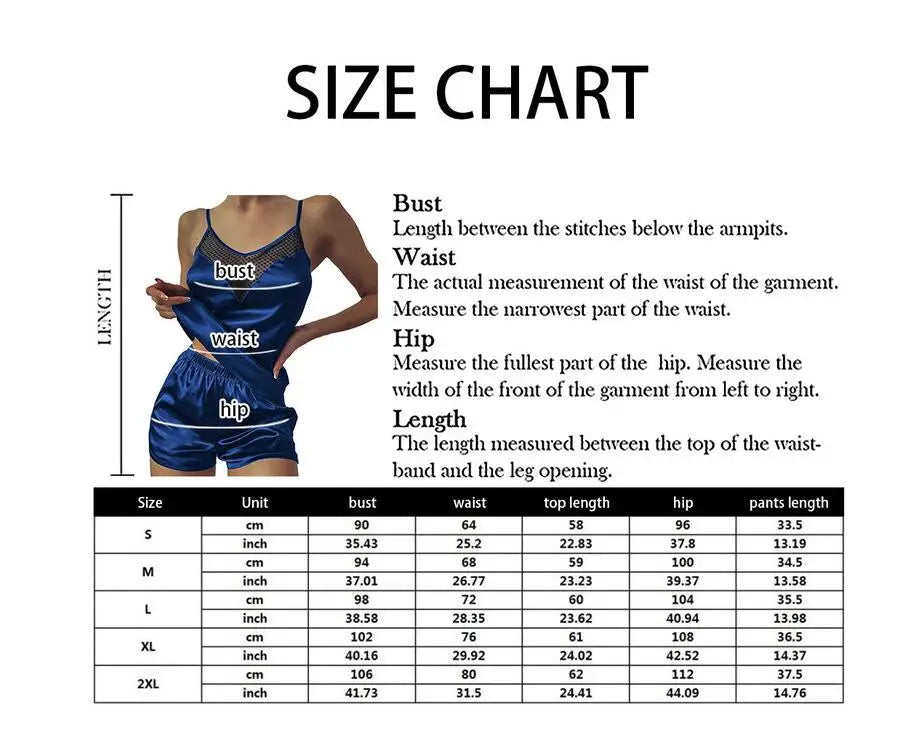 Two Piece Pajama Set Sleeveless Lace Sleepwear for Women