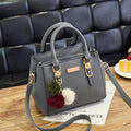 Women Shoulder Bag with Beading Pendant and Embossed Design