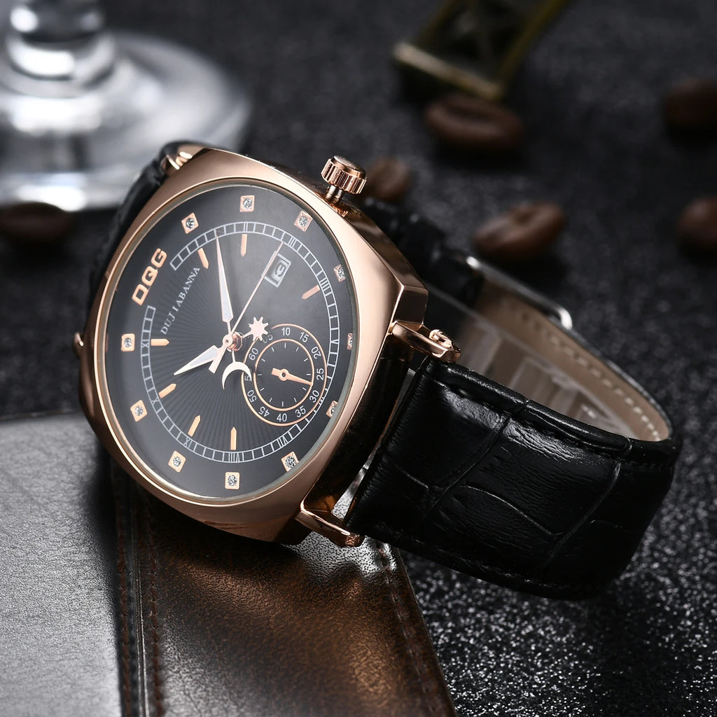 Luxury Quartz Watch Stainless Steel Blue Balloon Date Watch