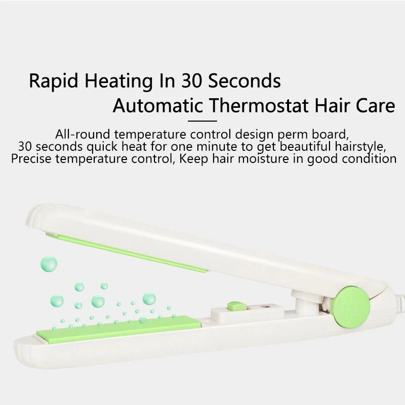 Portable Hair Iron Mini Hair Straightener and Curler