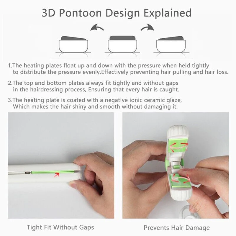 Portable Hair Iron Mini Hair Straightener and Curler