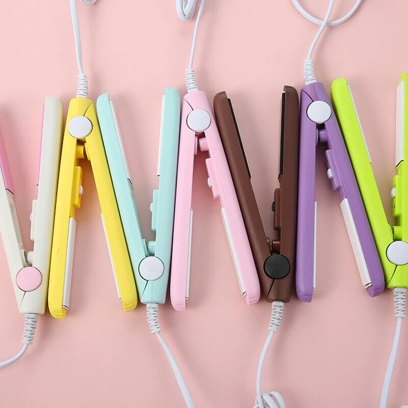 Portable Hair Iron Mini Hair Straightener and Curler