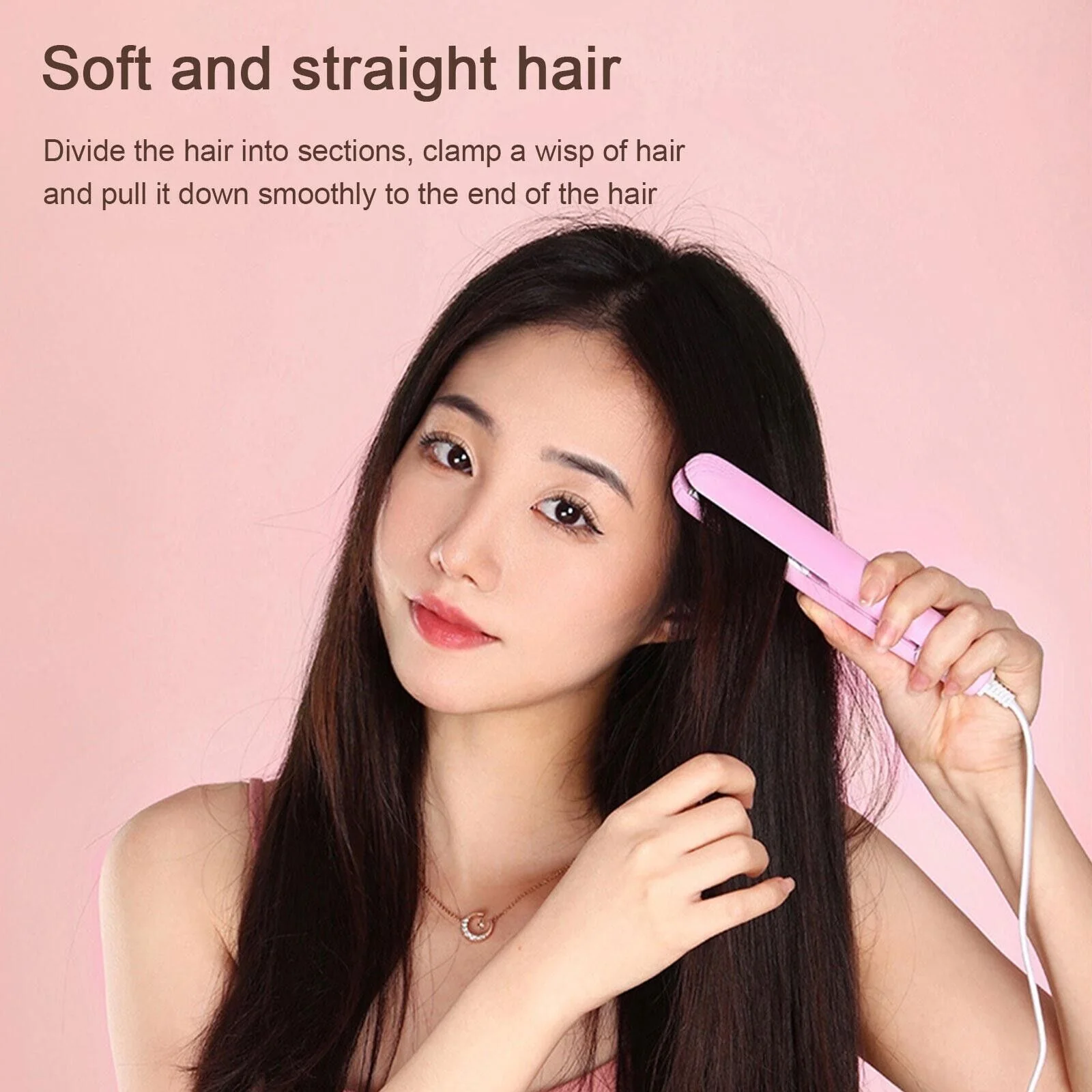 Portable Hair Iron Mini Hair Straightener and Curler