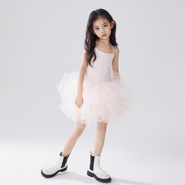 Girls Tutu Dress Lace Ballet Pettiskirt Sleeveless Dress