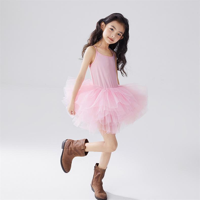 Girls Tutu Dress Lace Ballet Pettiskirt Sleeveless Dress