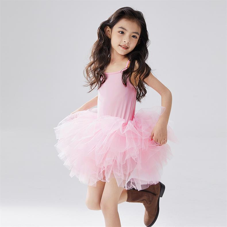 Girls Tutu Dress Lace Ballet Pettiskirt Sleeveless Dress