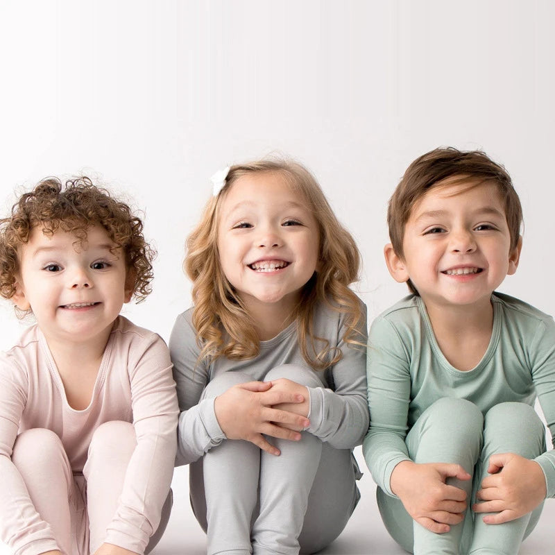 Kids Pajamas Sets Bamboo Fiber Breathable Sleepwear