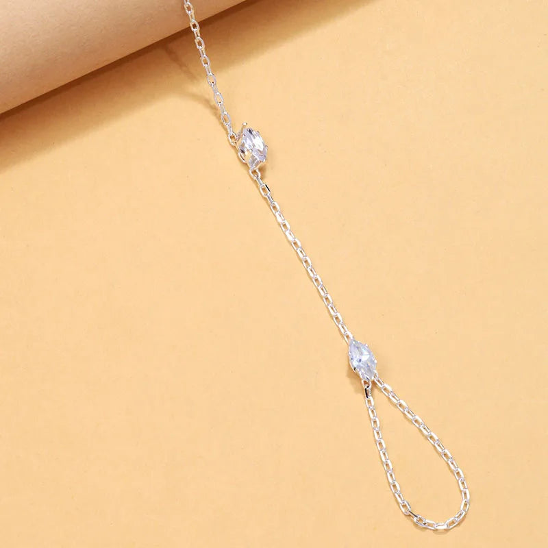 Finger Bracelet Bohemia Crystal Thin Chain Hand Jewelry