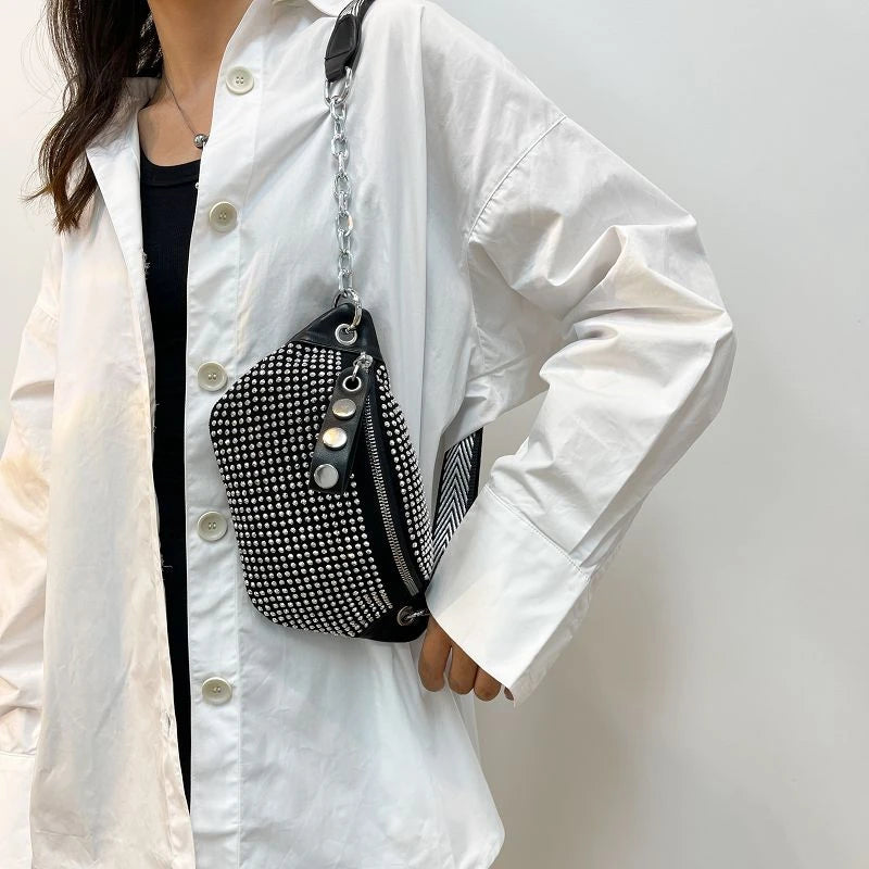 Lady Waist Bag Fashion Chain Crossbody Chest Bag
