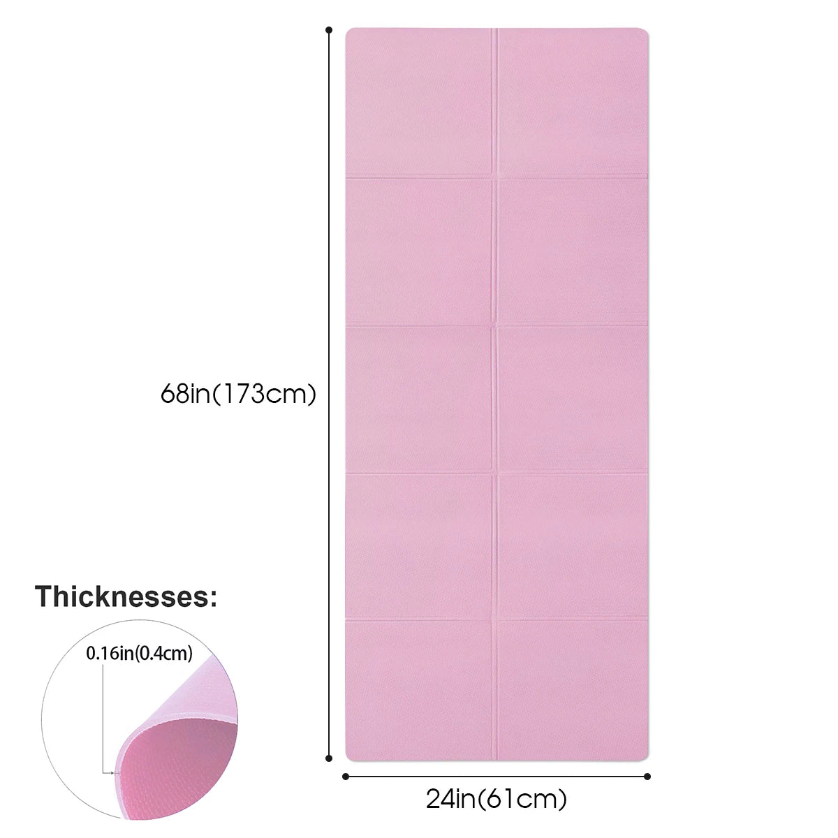 EVA Yoga Mat 4MM Anti-Slip Fitness Mat for Yoga and Pilates