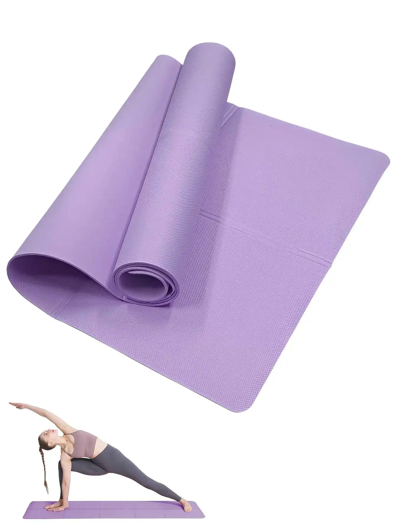 Yoga Mat Pilates Fitness Mat 3/4/6mm Thicknes Non Slip Yoga Cushion Travel Fitness Exercise Pad for Women Home Gym Floor Workout - Smart Living Store
