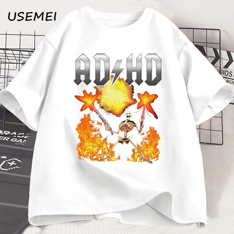 ADHD Graphic Tee Mental Health Awareness T-Shirt