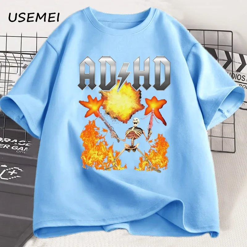ADHD Graphic Tee Mental Health Awareness T-Shirt