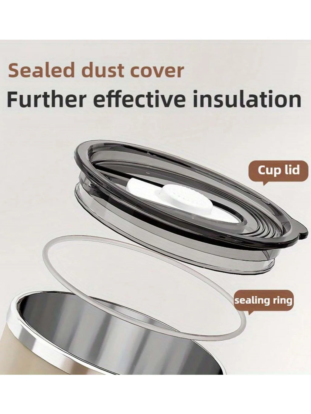 Stainless Steel Mug with Lid Large Capacity Coffee Cup