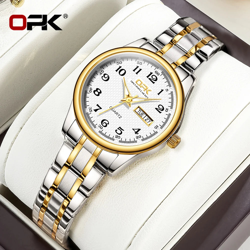Women Quartz Watch Waterproof Classic Stainless Steel Watch