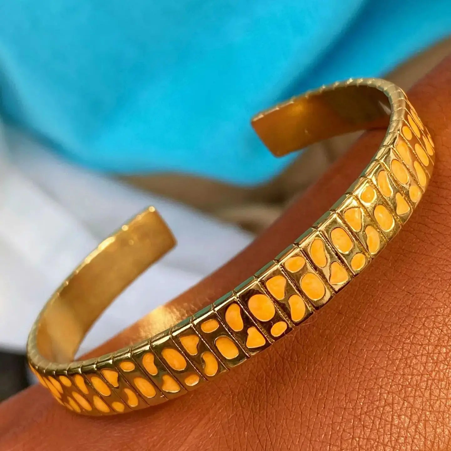 Cloisonne Bracelet Vintage Colorful Flower Bangle Jewelry