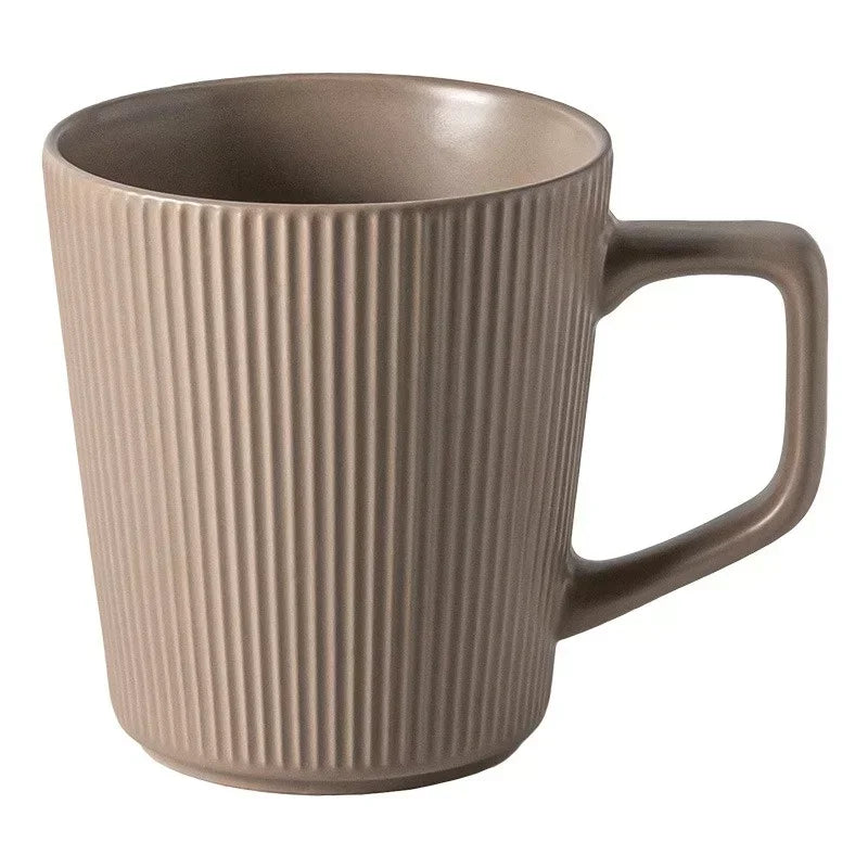 Ceramic Coffee Cup 500ML Matte Embossed Office Mug