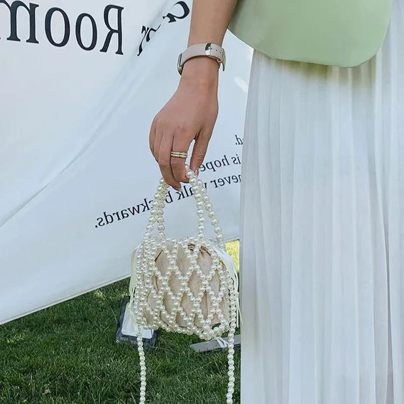 Basket Handbag Summer Shoulder Crossbody Beach Bag for Women