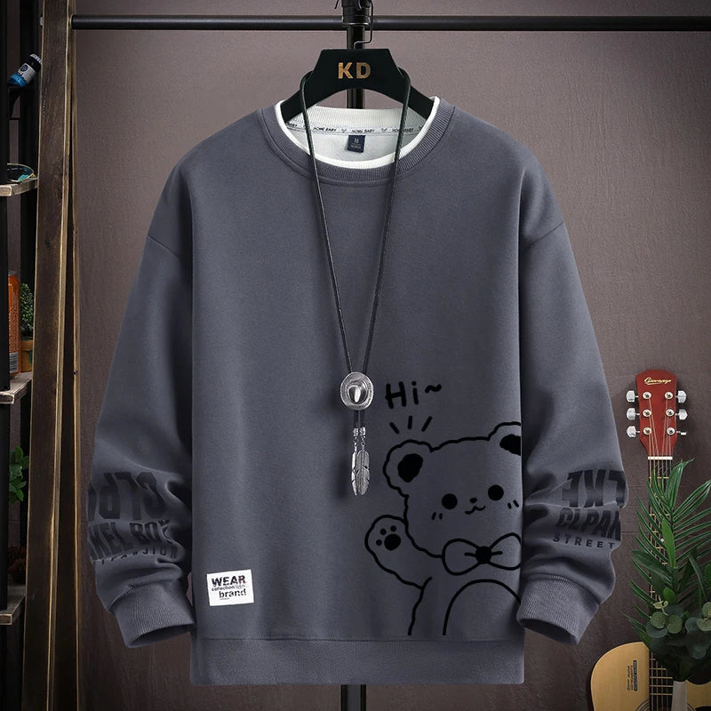 Tiger Printed Sweatshirt Japan Cartoon Harajuku Top