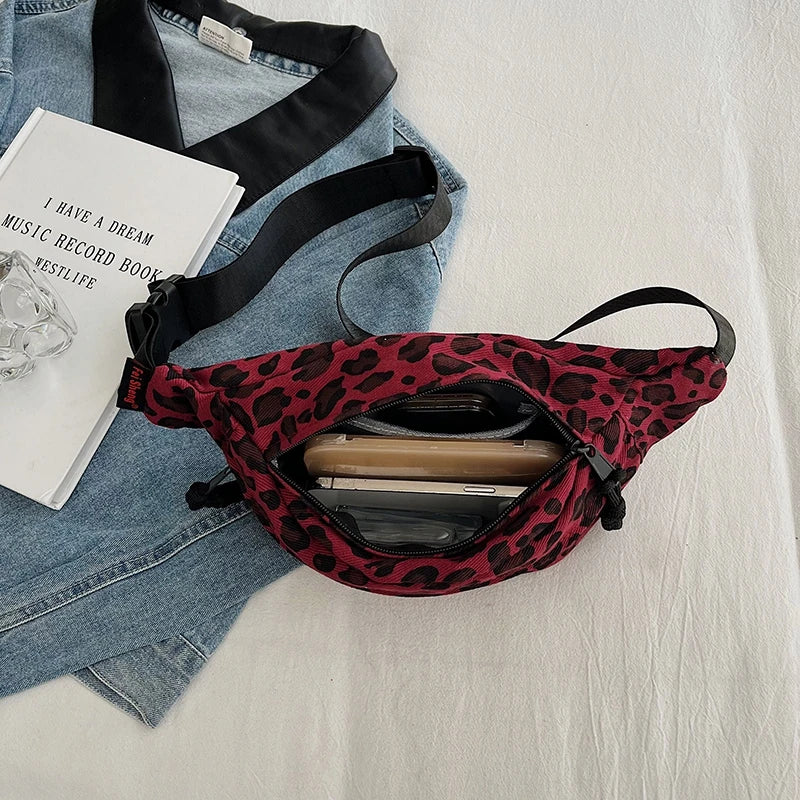 Leopard Print Waist Bag Fashion Fanny Pack Phone Purse