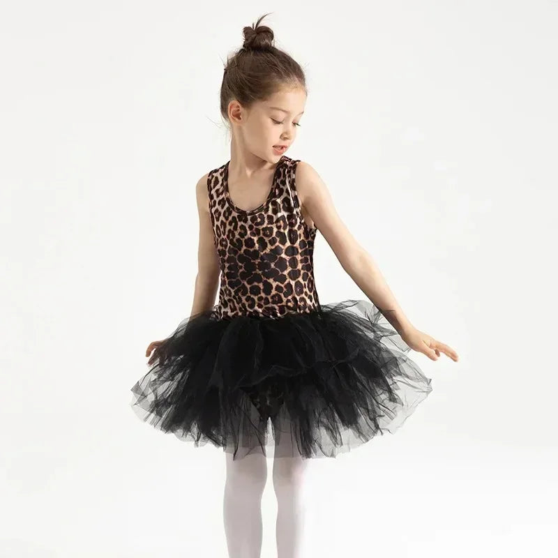 Girls Tutu Dress Lace Ballet Pettiskirt Sleeveless Dress