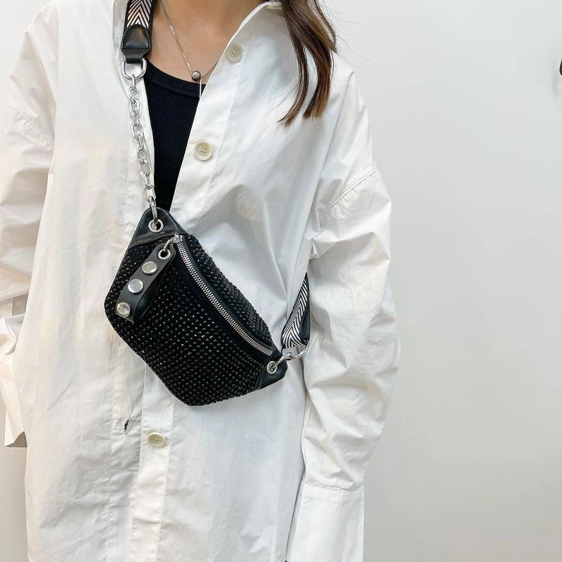 Lady Waist Bag Fashion Chain Crossbody Chest Bag