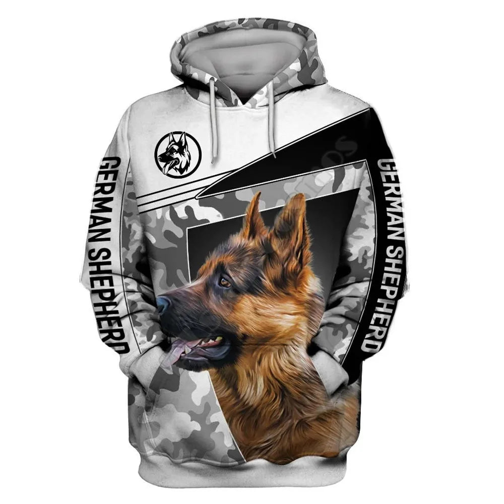 German Shepherd Hoodie 3D Printed Dog Pullover