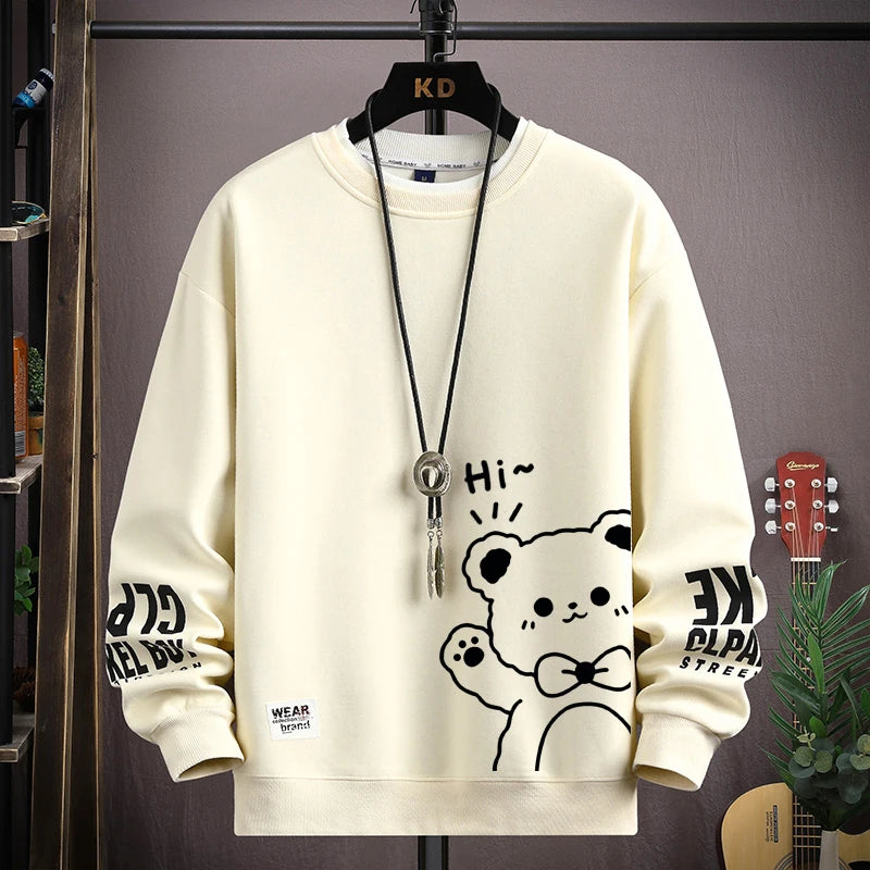 Tiger Printed Sweatshirt Japan Cartoon Harajuku Top