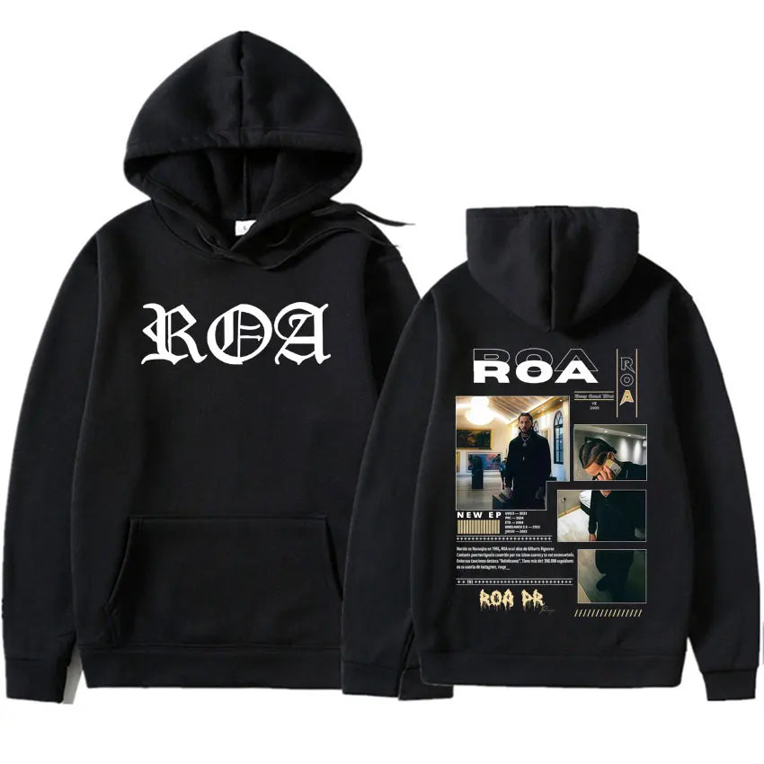 Hip Hop Hoodie Rapper Roa Tour Oversized Sweatshirt