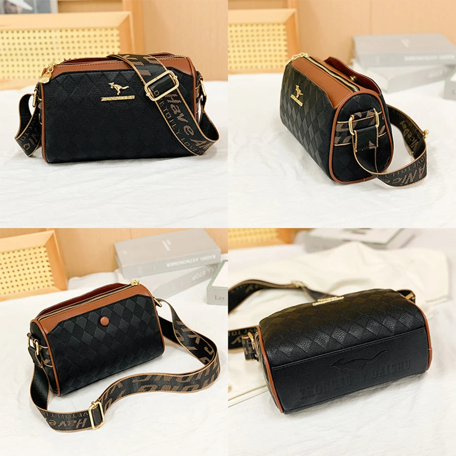 Women Messenger Bag Designer Checkered Crossbody Shoulder Bag