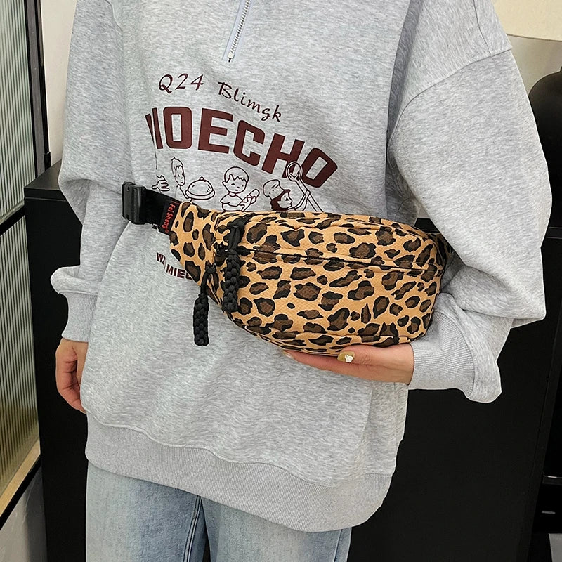 Leopard Print Waist Bag Fashion Fanny Pack Phone Purse
